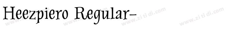 Heezpiero Regular字体转换